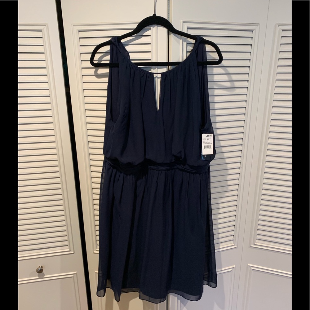 Adrianna Papell Halter Chiffon Drape Party Dress